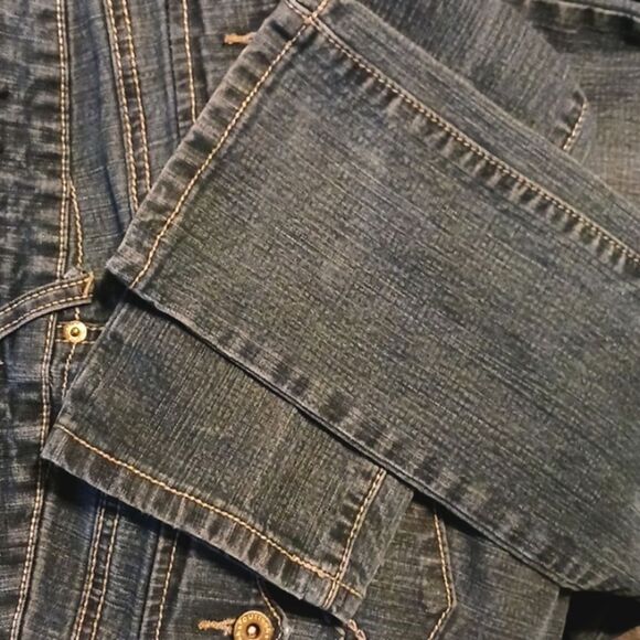 OUTLOOKS Straight Leg Jeans Low Rise Stretch Button Pockets Size 1 27x31 - Picture 8 of 11